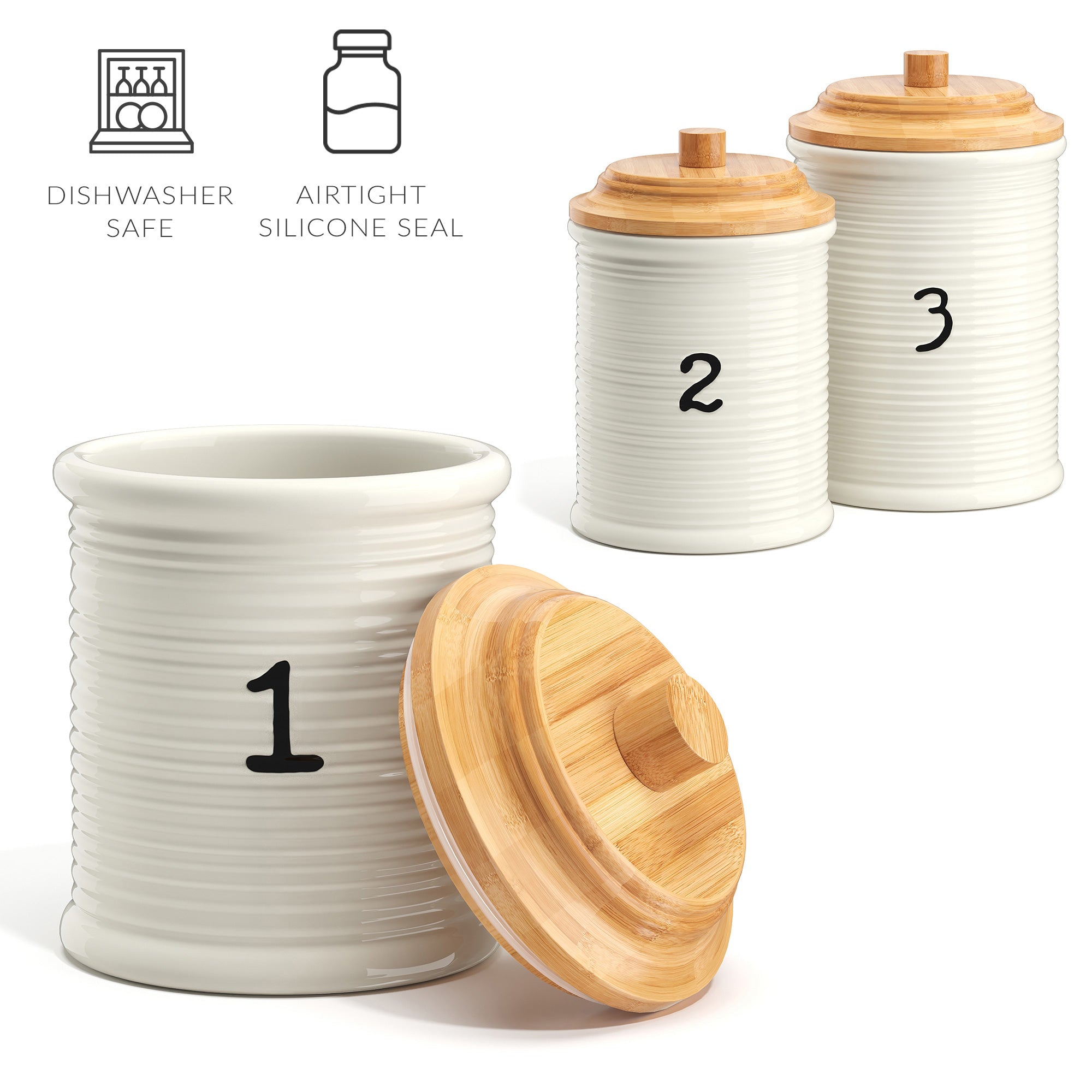 Airtight Ceramic Storage Canister With Lid