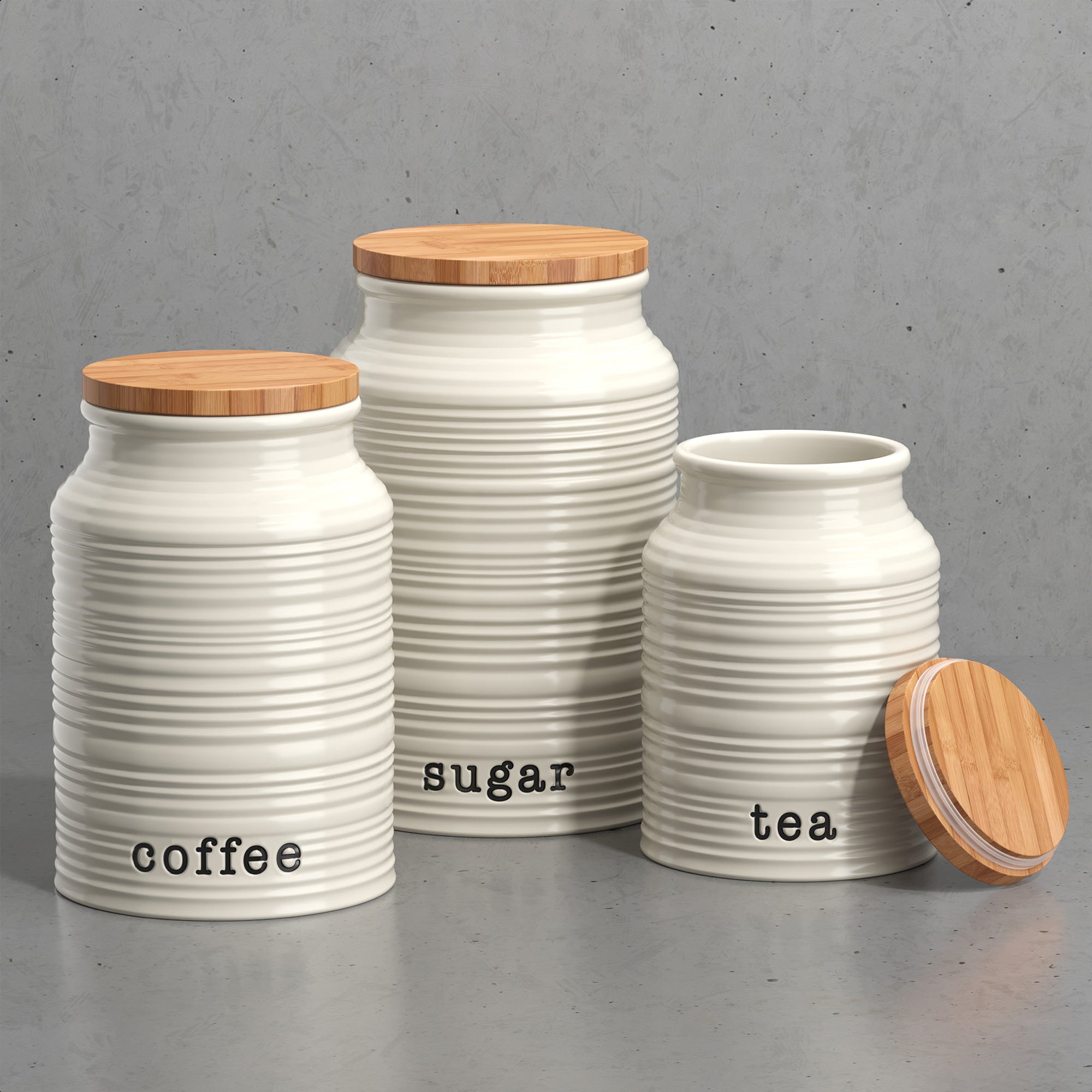 Barnyard Designs Canister Sets for Kitchen Counter, Ceramic