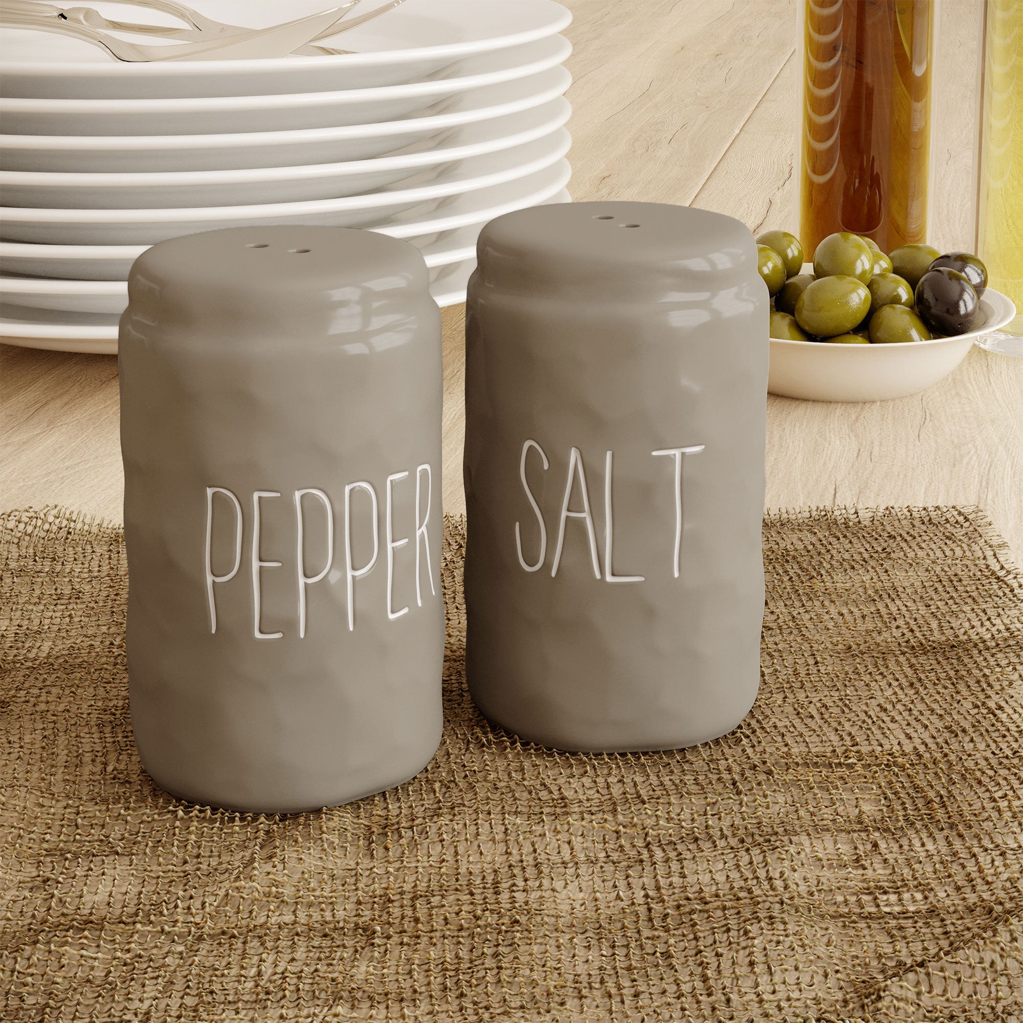 Farmhouse Salt And Pepper Shakers Set, 4 Oz Cute Salt Pepper