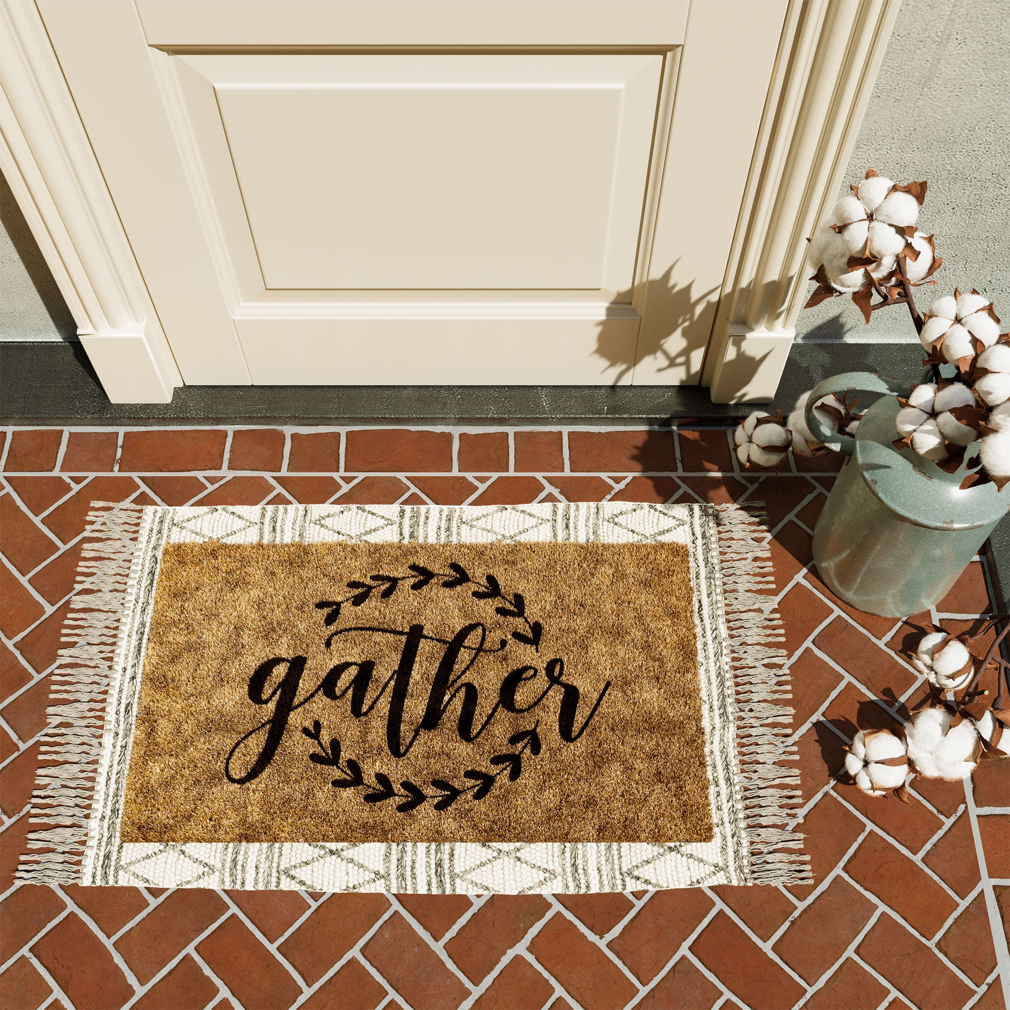 Barnyard Designs 'Gather' Doormat Welcome Mat for Outdoors, Large